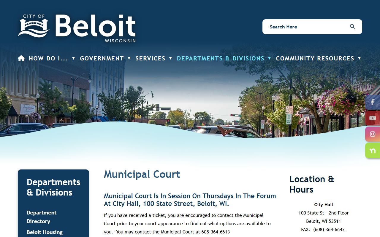 Beloit Background Check at Municipal Court