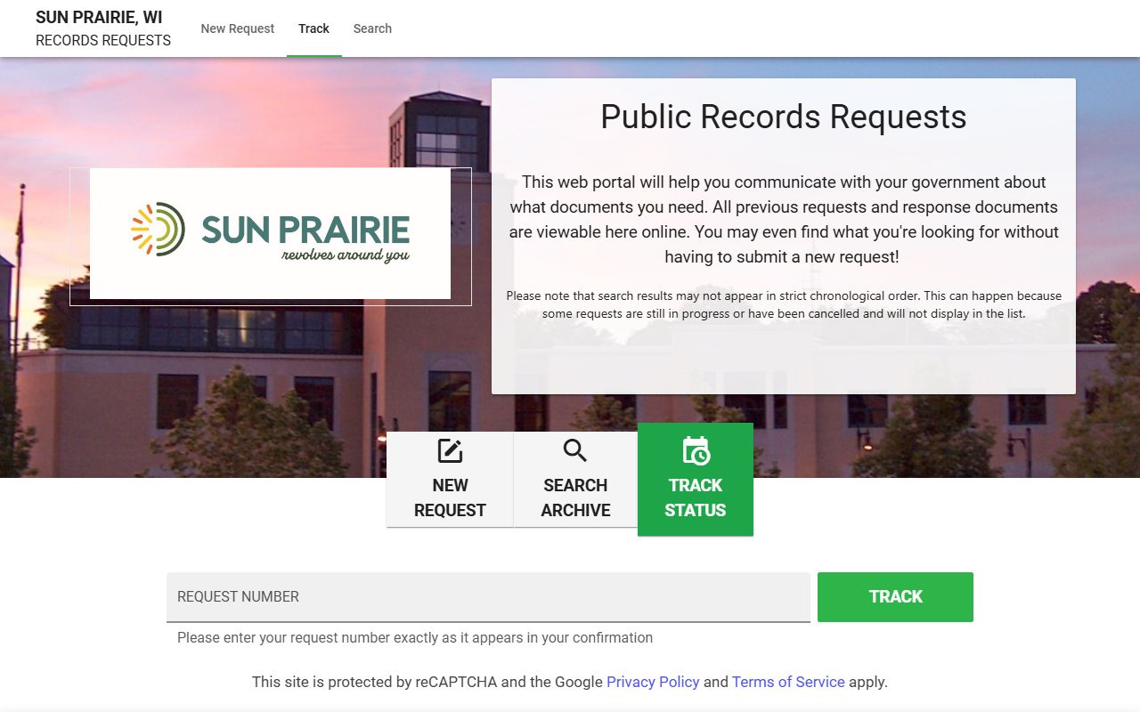 Sun Prairie Background Check at Police Records