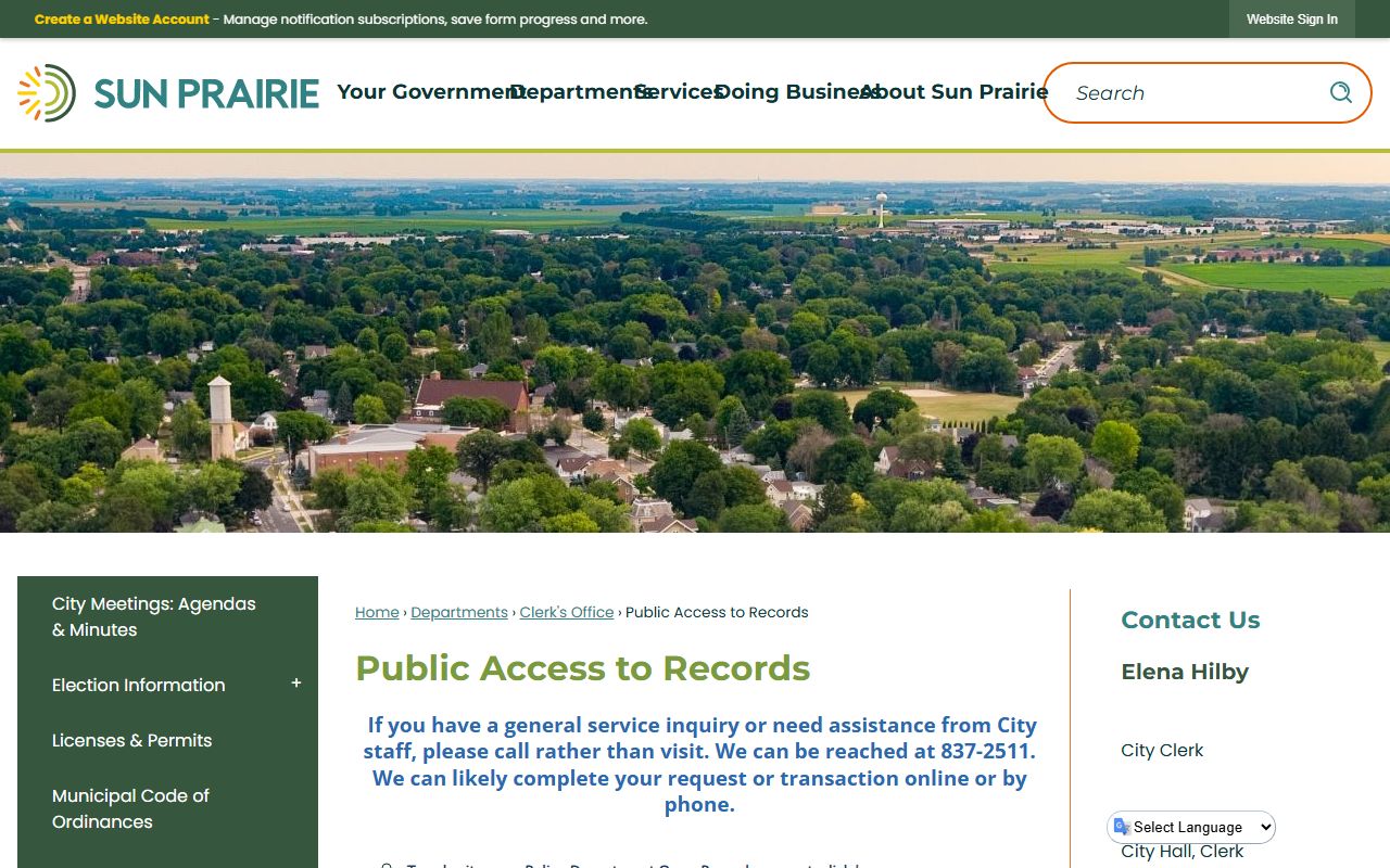 Sun Prairie Background Check at Public Access to Records