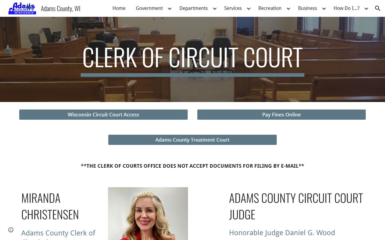 Adams County Background Check at the Clerk of Circuit Court