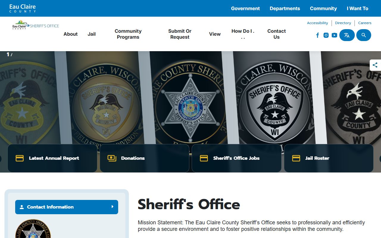 Eau Claire County Background Check at the Sheriff's Office