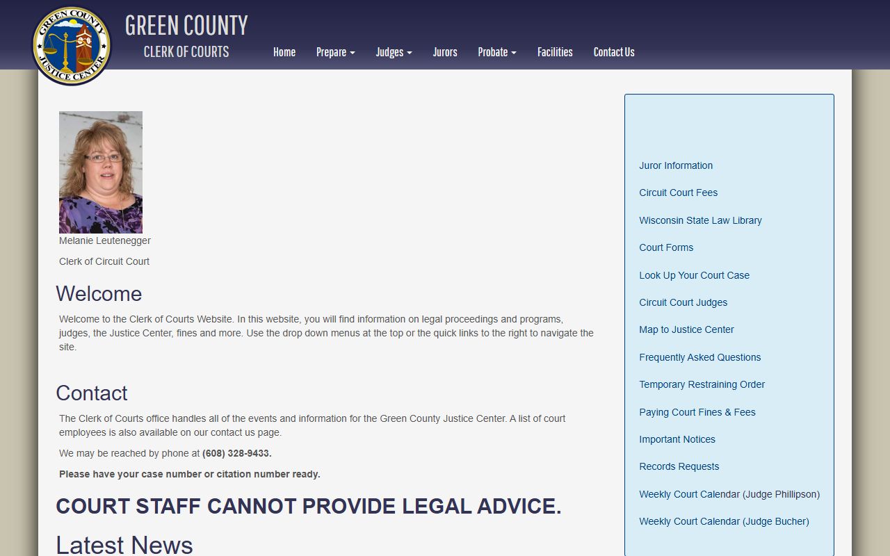 Green County Background Check at the Clerk of Courts