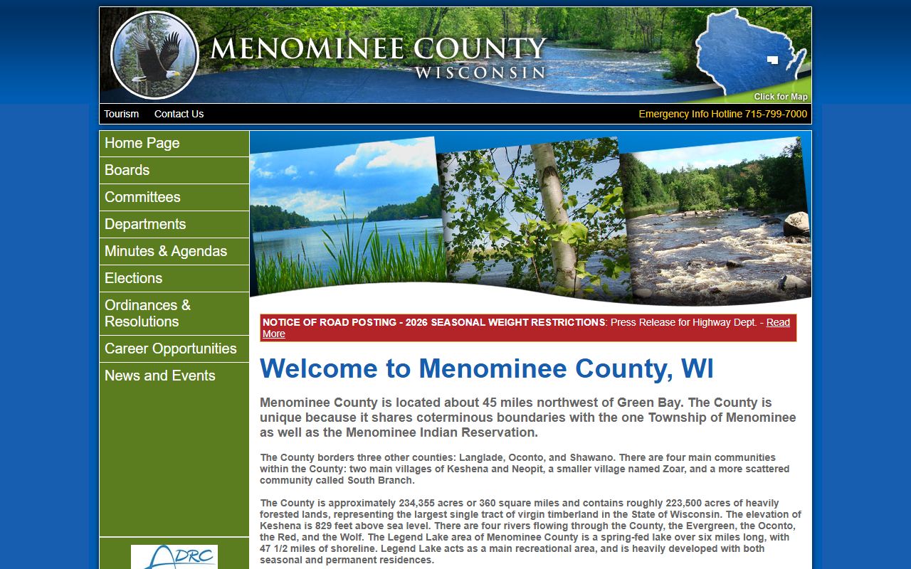 Menominee County Background Check at the Sheriff's Office