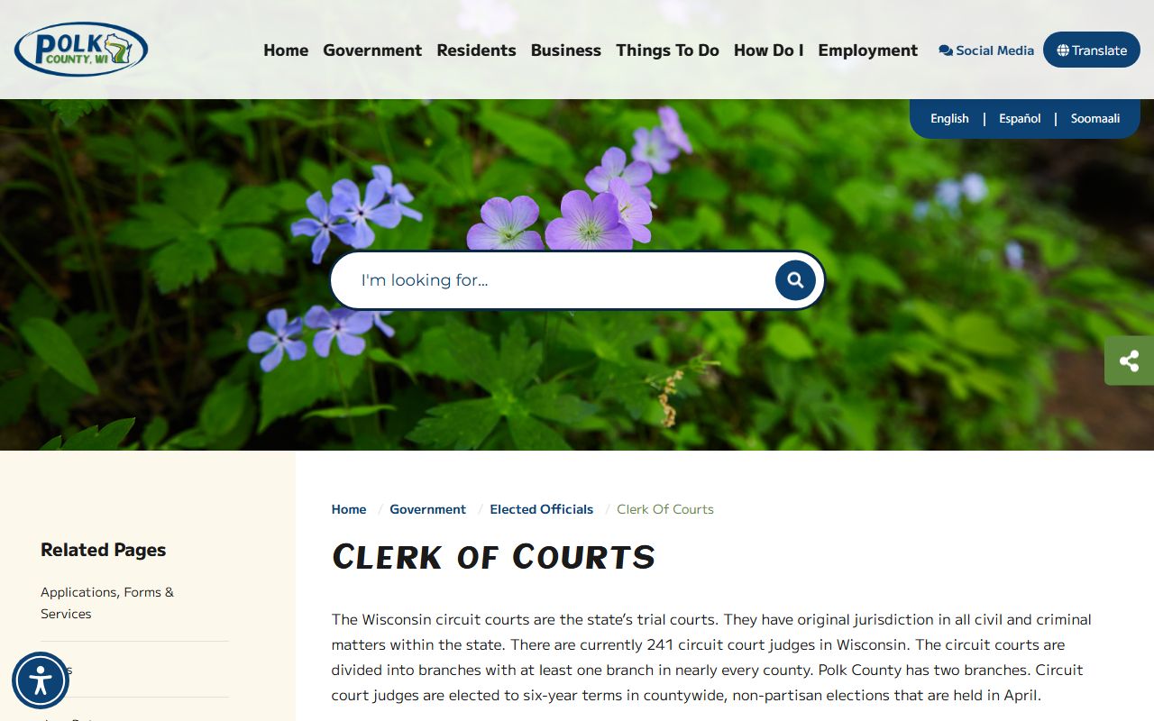 Polk County Background Check at the Clerk of Circuit Court