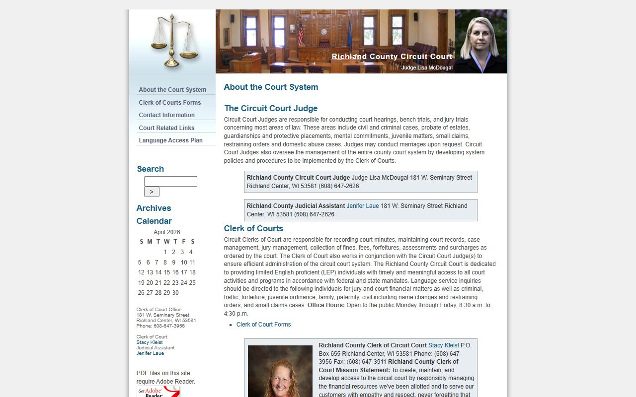 Richland County Background Check at the Circuit Court Clerk