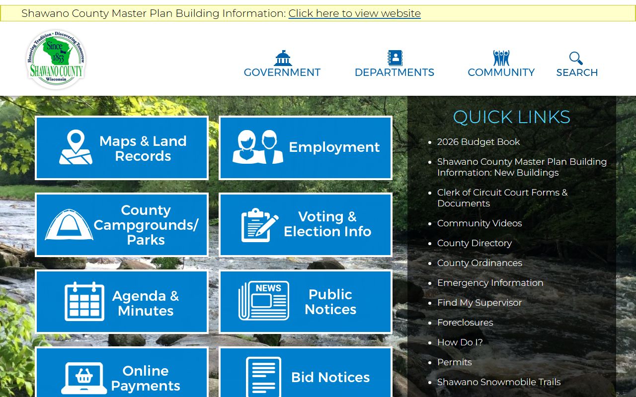 Shawano County Background Check at the Sheriff's Department