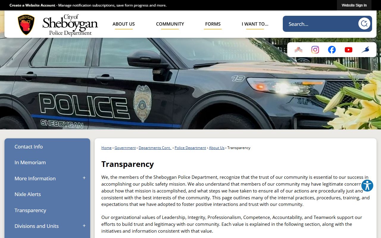 Sheboygan County Background Check at the Transparency Portal