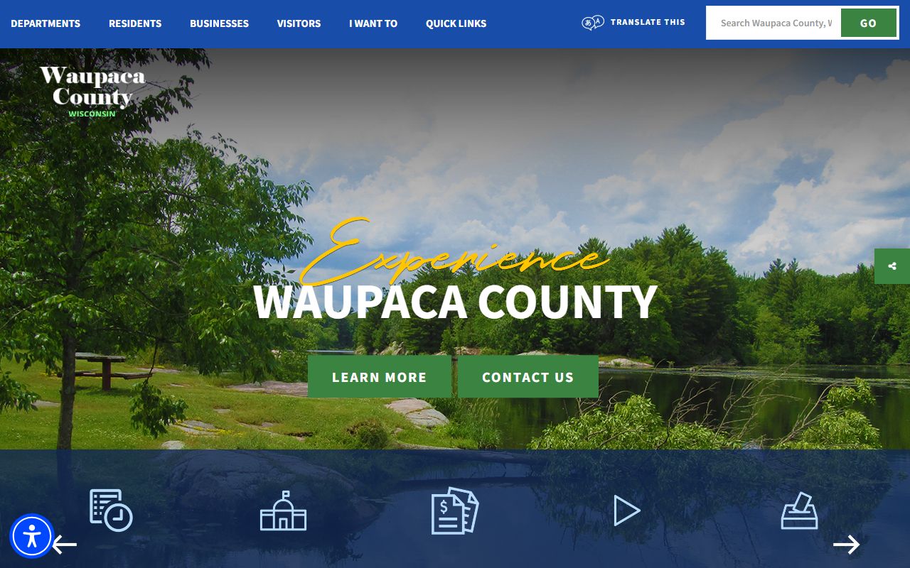 Waupaca County Background Check at the County Homepage